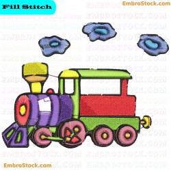 Toy Train Embroidery Design 11