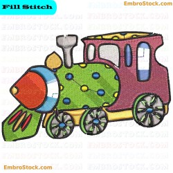 Toy Train Embroidery Design 60