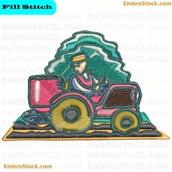 Tractor Embroidery Design 21