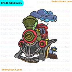 Train Embroidery Design 12