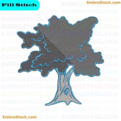 Tree Embroidery Design 8