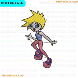 Trendy Female Character Embroidery Design 3