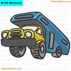 Truck Embroidery Design 1