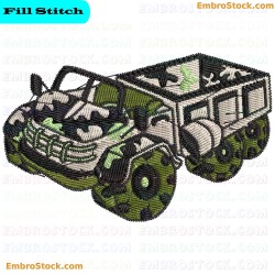 Truck Embroidery Design 6