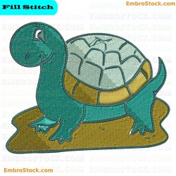 Turtle Embroidery Design 17