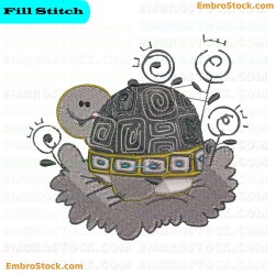 Turtle Embroidery Design 1