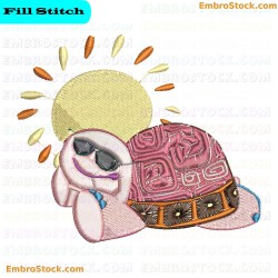 Turtle Embroidery Design 5