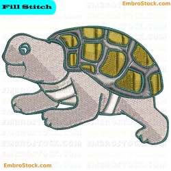 Turtle Turtles Embroidery Design 1