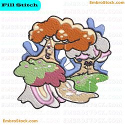Two Colorful Trees Embroidery Design 18