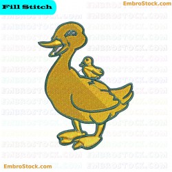 Two Ducks Embroidery Design 16