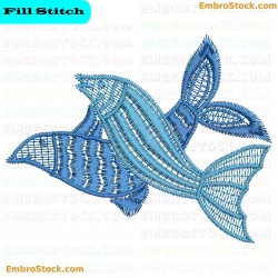 Two Fish Embroidery Design 18