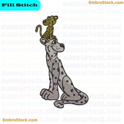 Two Tigers Embroidery Design 1