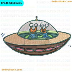 Ufo Embroidery Design 13