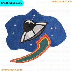 Ufo Embroidery Design 9