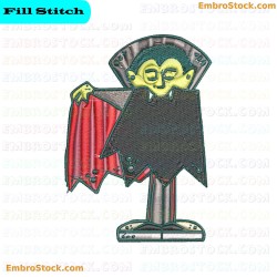 Vampire Character Embroidery Design 5