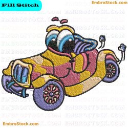 Vintage Car Embroidery Design 6