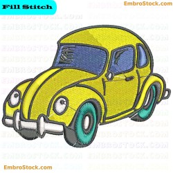 Volkswagen Beetle Embroidery Design 9