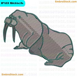 Walrus Embroidery Design 1