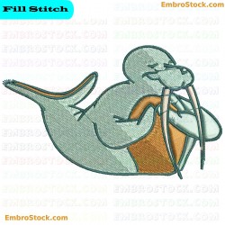 Walrus Embroidery Design 4