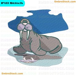 Walrus Embroidery Design 5