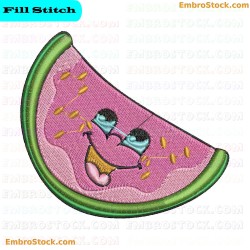 Watermelon Slice Embroidery Design 12