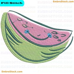 Watermelon Slice Embroidery Design 22