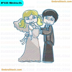 Wedding Day Embroidery Design 9