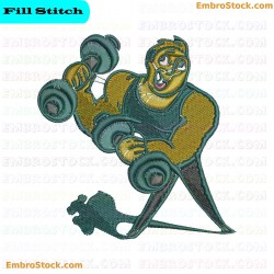 Weightlifting Embroidery Design 1