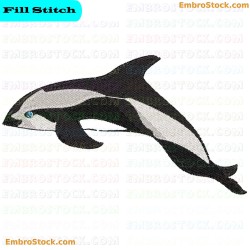 Whale Embroidery Design 6