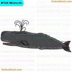 Whale Whale Embroidery Design 7