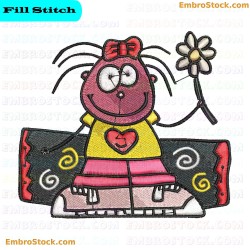 Whimsical Character For Kids Embroidery Design 8