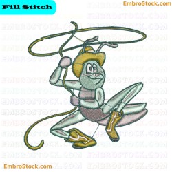 Wild Locusts Embroidery Design 1