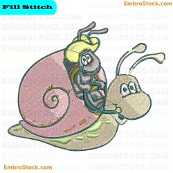 Wild West Snail Embroidery Design 5