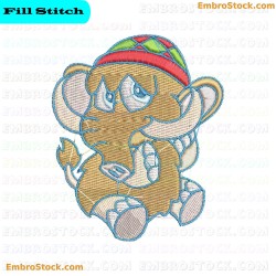 Winter Elephant For Kids Embroidery Design 15