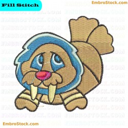 Winter Kids Seal Embroidery Design 20