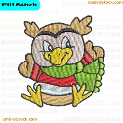 Winter Owl Embroidery Design 8