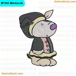 Winter Puppy Embroidery Design 2