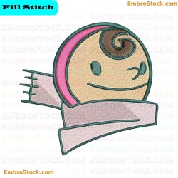 Winter Snail Embroidery Design 1