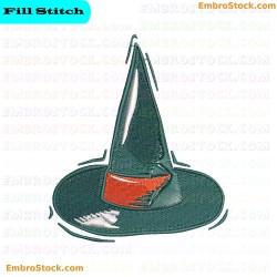 Witch Hat Embroidery Design 5