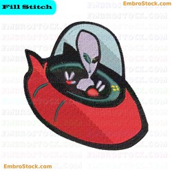 With Alien Embroidery Design 1