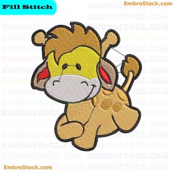 With Cartoon Giraffe Embroidery Design 39