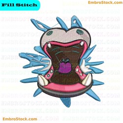 With Hippopotamus Embroidery Design 13