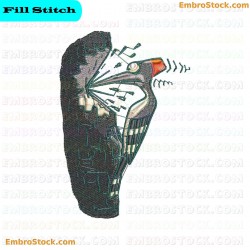 Woodpecker Embroidery Design 2