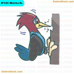 Woodpecker Embroidery Design 6