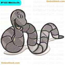 Worm Embroidery Design 69