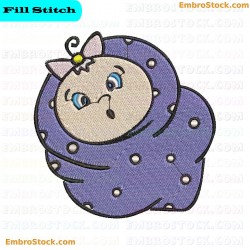 Wrapped Baby Embroidery Design 2