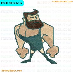 Wrestler Embroidery Design 16