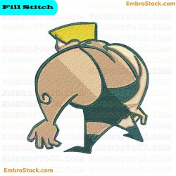 Wrestler Embroidery Design 19