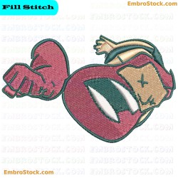 Wrestling Embroidery Design 5