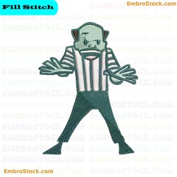 Wrestling Referee Embroidery Design 11